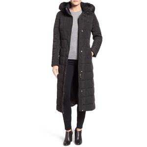 Calvin Klein Long Down Coat Faux Fur XS
